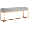 Stella Homewares Bench Grey 110x36x45 cm Velvet