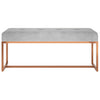 Stella Homewares Bench Grey 110x36x45 cm Velvet