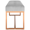 Stella Homewares Bench Grey 110x36x45 cm Velvet