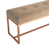 Stella Homewares Bench Beige 110x36x45 cm Velvet
