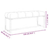 Stella Homewares Bench Beige 110x36x45 cm Velvet