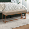 Stella Homewares Bench Beige 110x36x45 cm Velvet