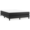 Stella Homewares Box Spring Bed with Mattress Black 153x203 cm Queen Size Faux Leather