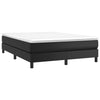 Stella Homewares Box Spring Bed with Mattress Black 153x203 cm Queen Size Faux Leather
