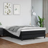 Stella Homewares Box Spring Bed with Mattress Black 153x203 cm Queen Size Faux Leather