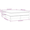 Stella Homewares Box Spring Bed with Mattress Black 137x187 cm Double Size Velvet