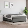 Stella Homewares Box Spring Bed with Mattress Dark Grey 137x187 cm Double Size Fabric