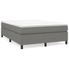 Stella Homewares Box Spring Bed with Mattress Dark Grey 153x203 cm Queen Size Fabric