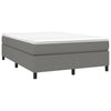 Stella Homewares Box Spring Bed with Mattress Dark Grey 153x203 cm Queen Size Fabric