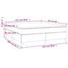 Stella Homewares Box Spring Bed with Mattress Dark Grey 153x203 cm Queen Size Fabric