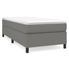 Stella Homewares Box Spring Bed with Mattress Dark Grey 106x203 cm King Single Size Fabric