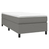Stella Homewares Box Spring Bed with Mattress Dark Grey 106x203 cm King Single Size Fabric