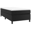 Stella Homewares Box Spring Bed with Mattress Black 106x203 cm King Single Size Faux Leather