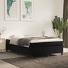 Stella Homewares Box Spring Bed with Mattress Black 137x190 cm Full Velvet