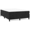 Stella Homewares Box Spring Bed with Mattress Black 153x203 cm Queen Size Velvet