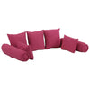 Stella Homewares 7 Piece Throw Pillow Set Pink Fabric