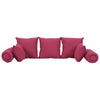 Stella Homewares 7 Piece Throw Pillow Set Pink Fabric