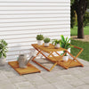 Stella Homewares 3-Tier Folding Shelf Brown 70x31x63 cm Solid Wood Acacia