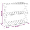 Stella Homewares 3-Tier Folding Shelf Brown 70x31x63 cm Solid Wood Acacia