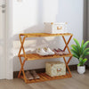 Stella Homewares 3-Tier Folding Shelf Brown 70x31x63 cm Solid Wood Acacia