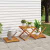 Stella Homewares 3-Tier Folding Shelf Brown 43x31x63 cm Solid Wood Acacia