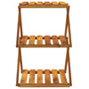Stella Homewares 3-Tier Folding Shelf Brown 43x31x63 cm Solid Wood Acacia