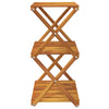 Stella Homewares 3-Tier Folding Shelf Brown 43x31x63 cm Solid Wood Acacia