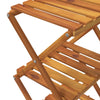 Stella Homewares 3-Tier Folding Shelf Brown 43x31x63 cm Solid Wood Acacia