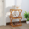 Stella Homewares 3-Tier Folding Shelf Brown 43x31x63 cm Solid Wood Acacia
