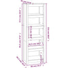 Stella Homewares Book Cabinet 50x35x154 cm Solid Wood Pine