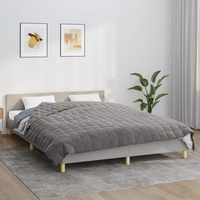 Stella Homewares Weighted Blanket Grey 200x200 cm 9 kg Fabric