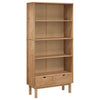 Stella Homewares Bookcase OTTA with 2 Drawers Brown Solid Wood Pine
