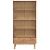 Stella Homewares Bookcase OTTA with 2 Drawers Brown Solid Wood Pine