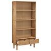 Stella Homewares Bookcase OTTA with 2 Drawers Brown Solid Wood Pine