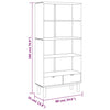 Stella Homewares Bookcase OTTA with 2 Drawers Brown Solid Wood Pine