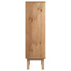Stella Homewares Shoe Cabinet OTTA with 3 Drawers Brown Solid Wood Pine