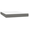 Stella Homewares Box Spring Bed with Mattress Dark Grey 137x187 cm Double Size Fabric
