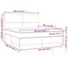 Stella Homewares Box Spring Bed with Mattress Dark Grey 153x203 cm Queen Size Fabric