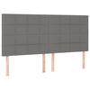 Stella Homewares Box Spring Bed with Mattress Dark Grey 153x203 cm Queen Size Fabric