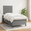 Stella Homewares Box Spring Bed with Mattress Dark Grey 106x203 cm King Single Size Fabric