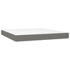 Stella Homewares Box Spring Bed with Mattress Dark Grey 153x203 cm Queen Size Fabric