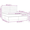 Stella Homewares Box Spring Bed with Mattress Dark Grey 153x203 cm Queen Size Fabric