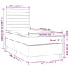 Stella Homewares Box Spring Bed with Mattress Dark Grey 106x203 cm King Single Size Fabric