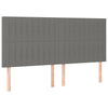 Stella Homewares Box Spring Bed with Mattress Dark Grey 153x203 cm Queen Size Fabric
