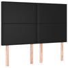 Stella Homewares Box Spring Bed with Mattress Black 137x187 cm Double Size Faux Leather
