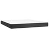 Stella Homewares Box Spring Bed with Mattress Black 153x203 cm Queen Size Faux Leather