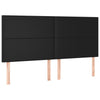 Stella Homewares Box Spring Bed with Mattress Black 153x203 cm Queen Size Faux Leather