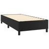 Stella Homewares Box Spring Bed with Mattress Black 106x203 cm King Single Size Faux Leather