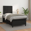 Stella Homewares Box Spring Bed with Mattress Black 106x203 cm King Single Size Faux Leather
