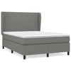 Stella Homewares Box Spring Bed with Mattress Dark Grey 137x187 cm Double Size Fabric